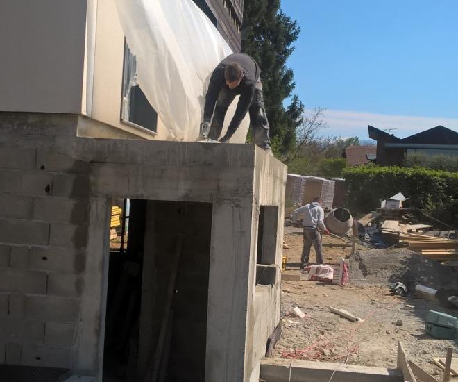 Pendant la construction